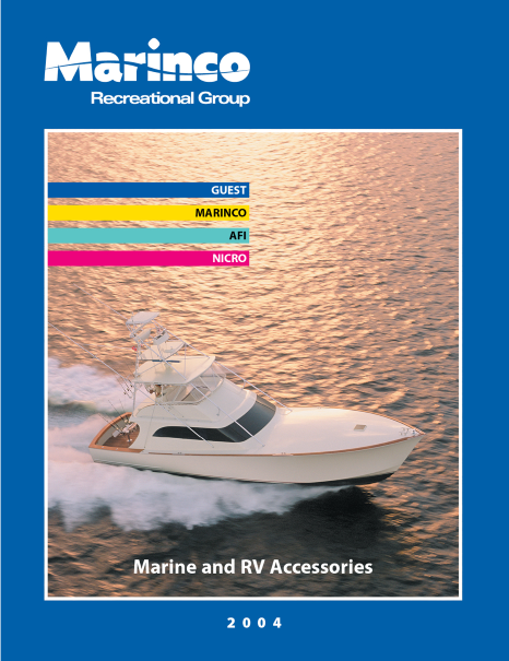 Marinco Marine Products Catalog Cover
